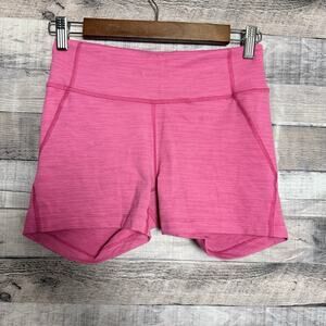 Outdoor Voices Shorts Womens Small Pink High Rise Compression Biker Athletic